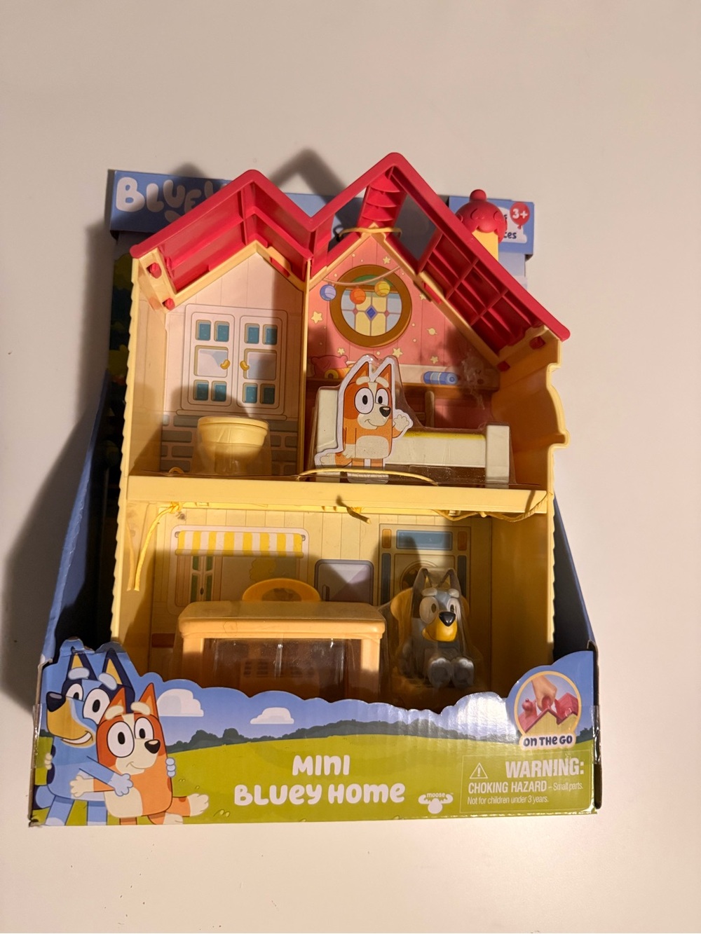 Mini Bluey Home Playset - Yellow & Pink